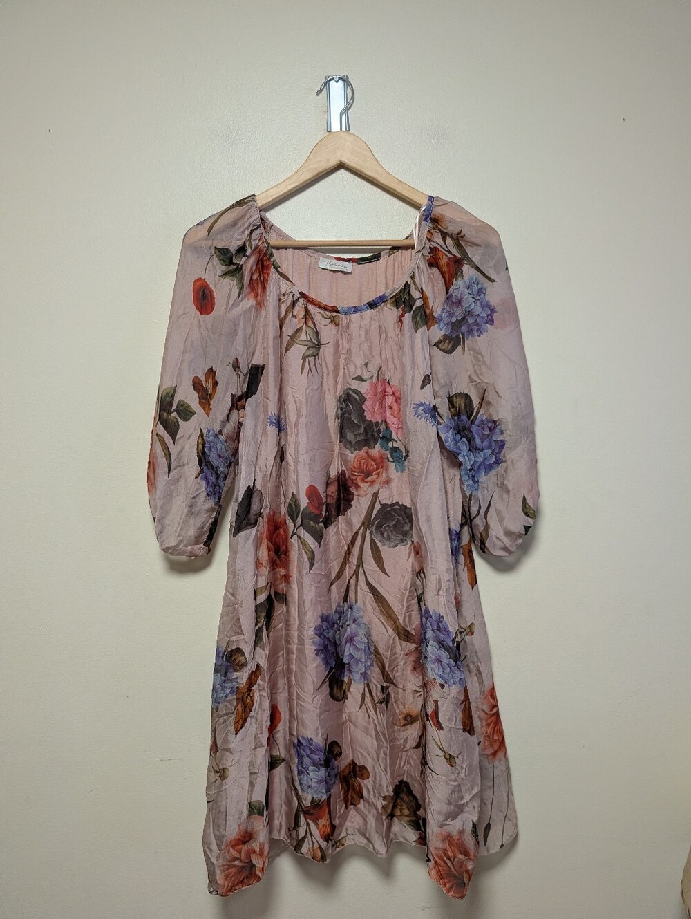 Bellambia Made in Italy Silk Blend Floral Dress Size M
